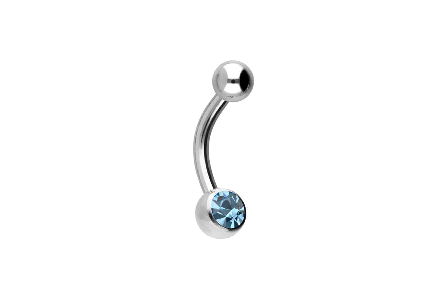 Chirurgenstahl Mini Bananabell Piercing KRISTALL